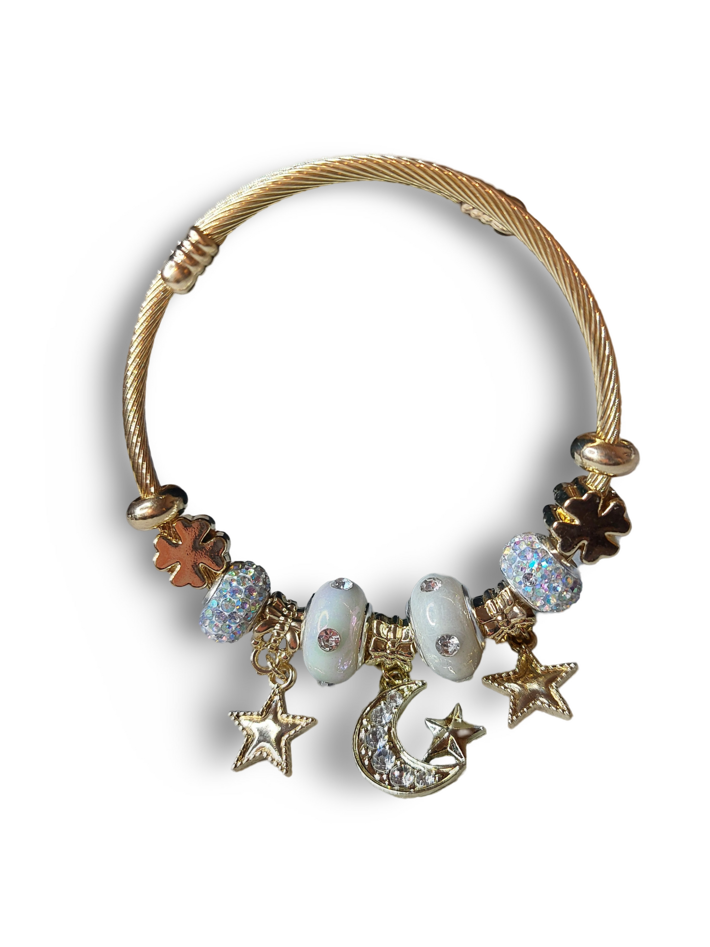 Bracelet charms Gold & White