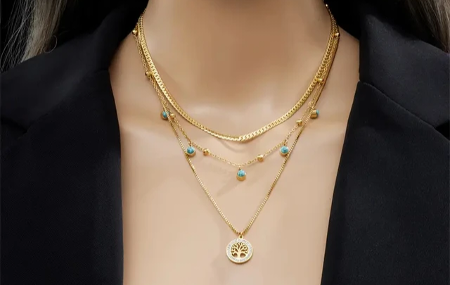 Collier Arbre de vie - TURQUOISE