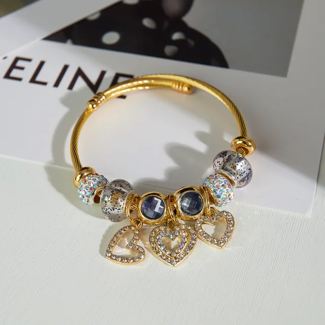 Bracelet charm's Gold & Black
