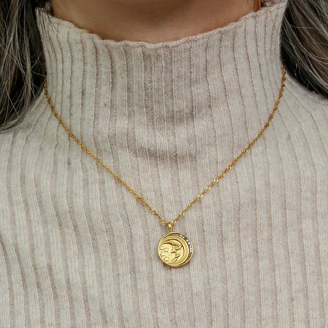 Collier double face plaqué or JOY