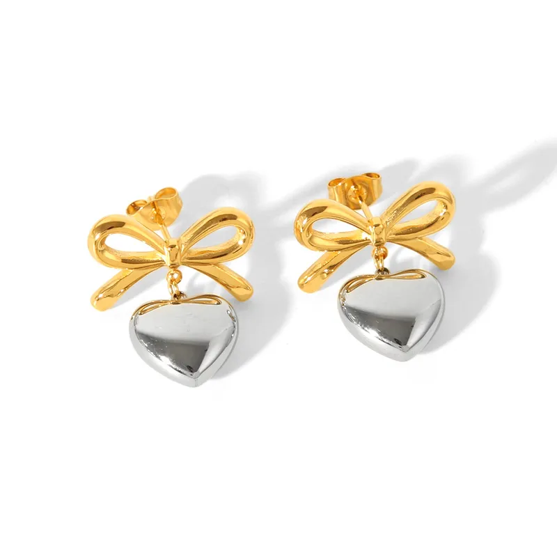 Boucles d'oreilles Cute bicolore