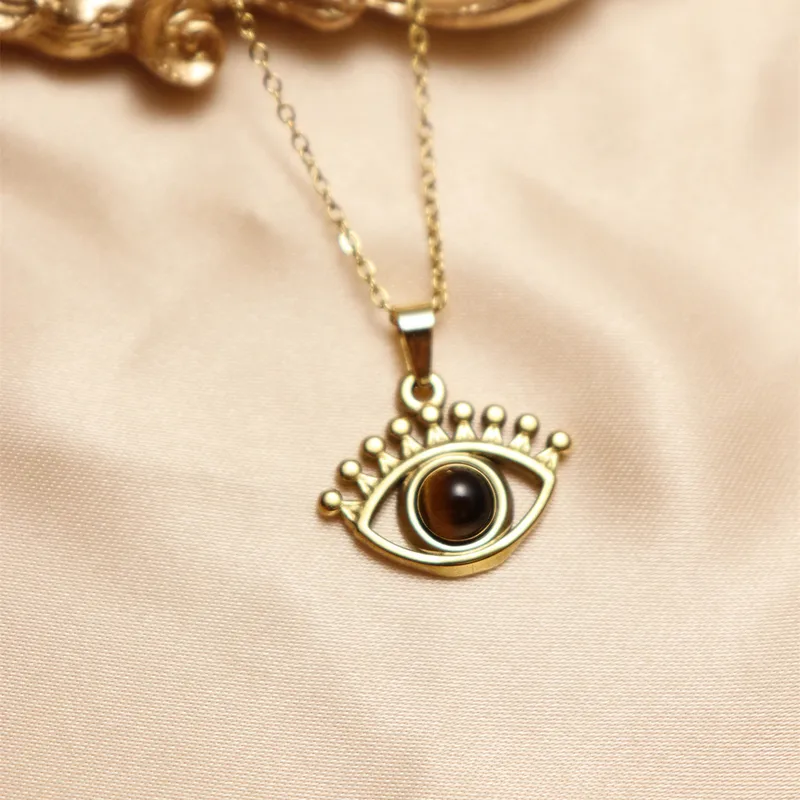 Collier mauvais œil - oeil tigre