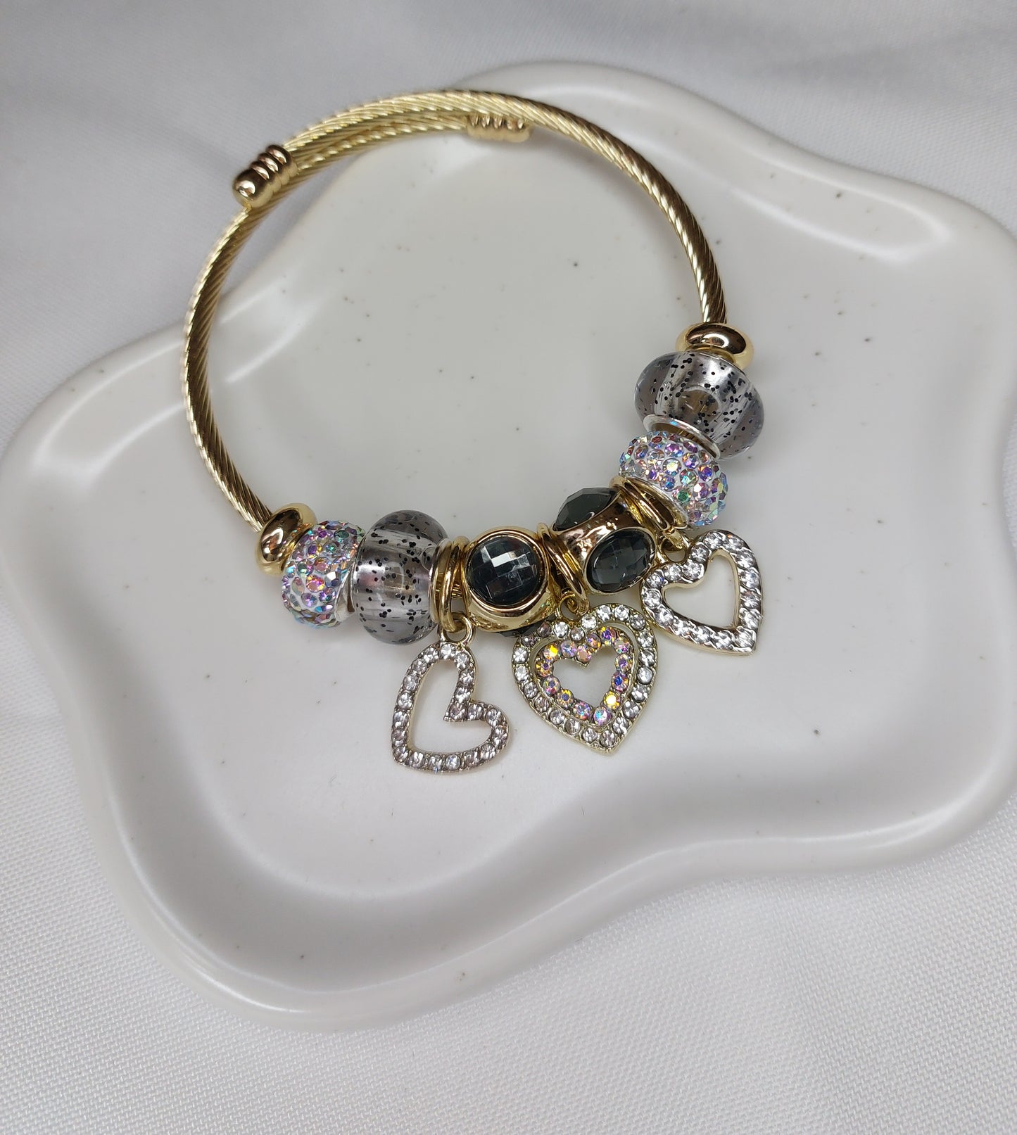 Bracelet charm's Gold & Black