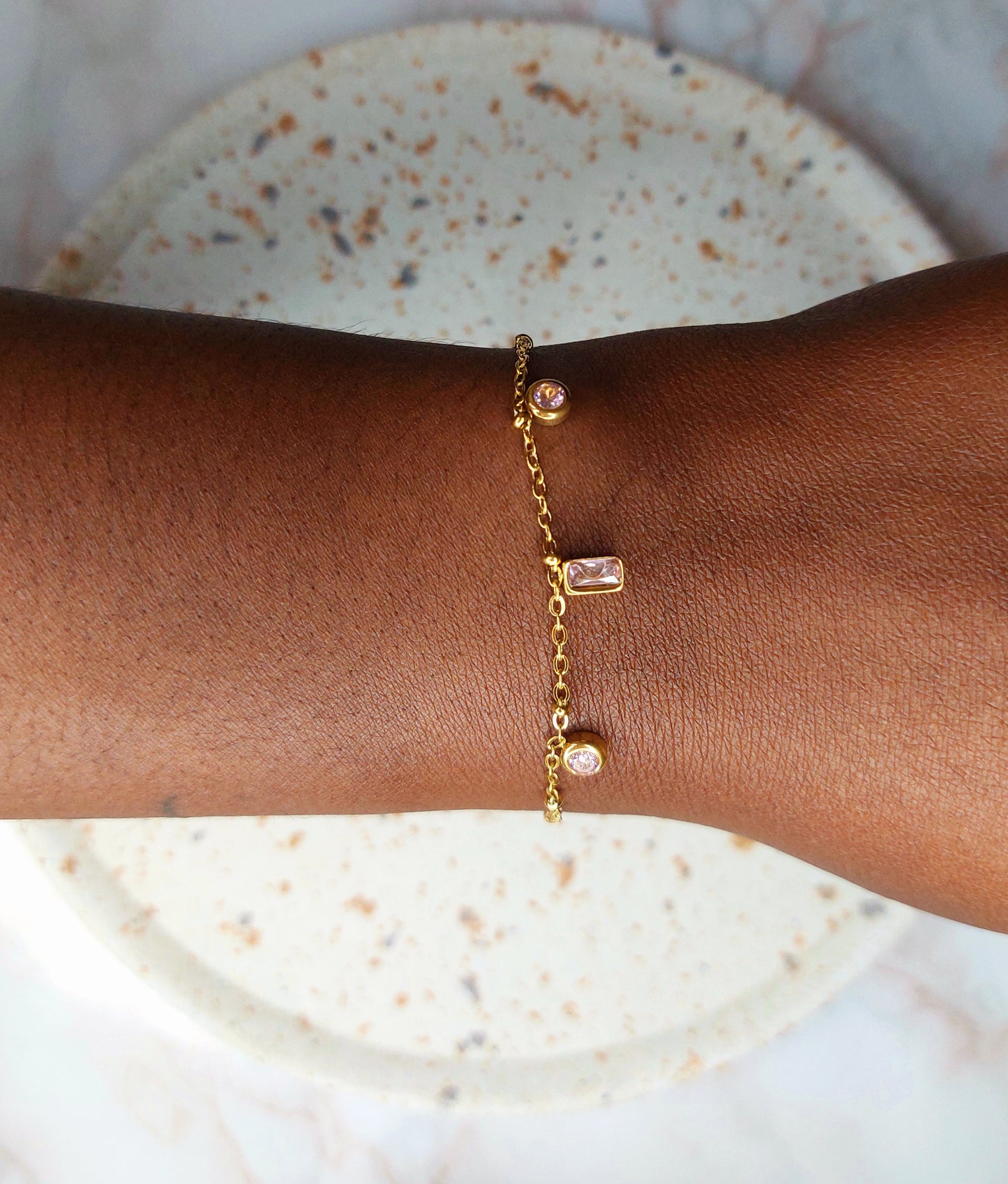 Bracelet Rose Pétillante 18K