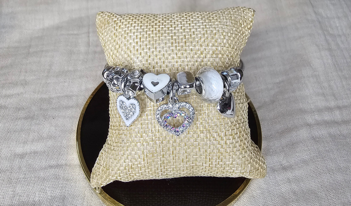 Bracelet charm's Silver&Love