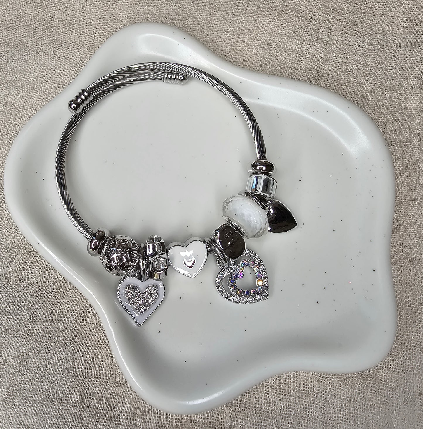 Bracelet charm's Silver&Love