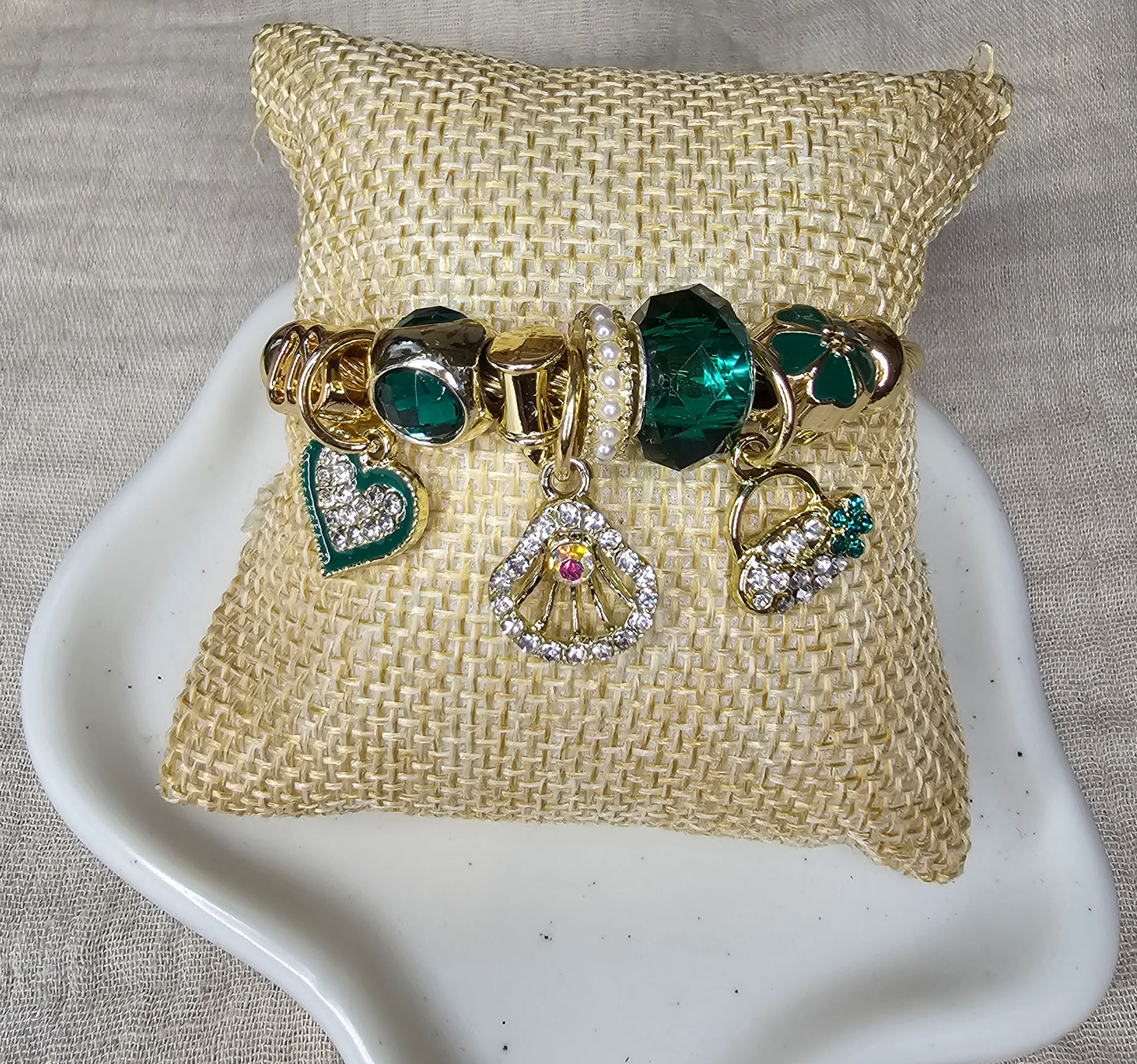 Bracelet charm's Gold&Coquille