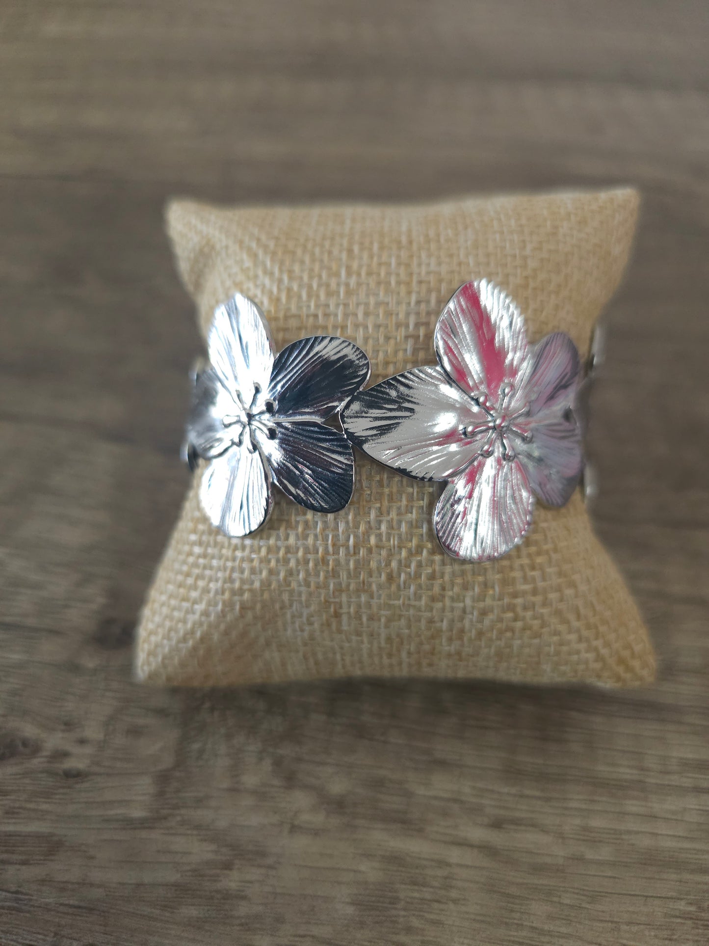 Bracelet Flor argenté