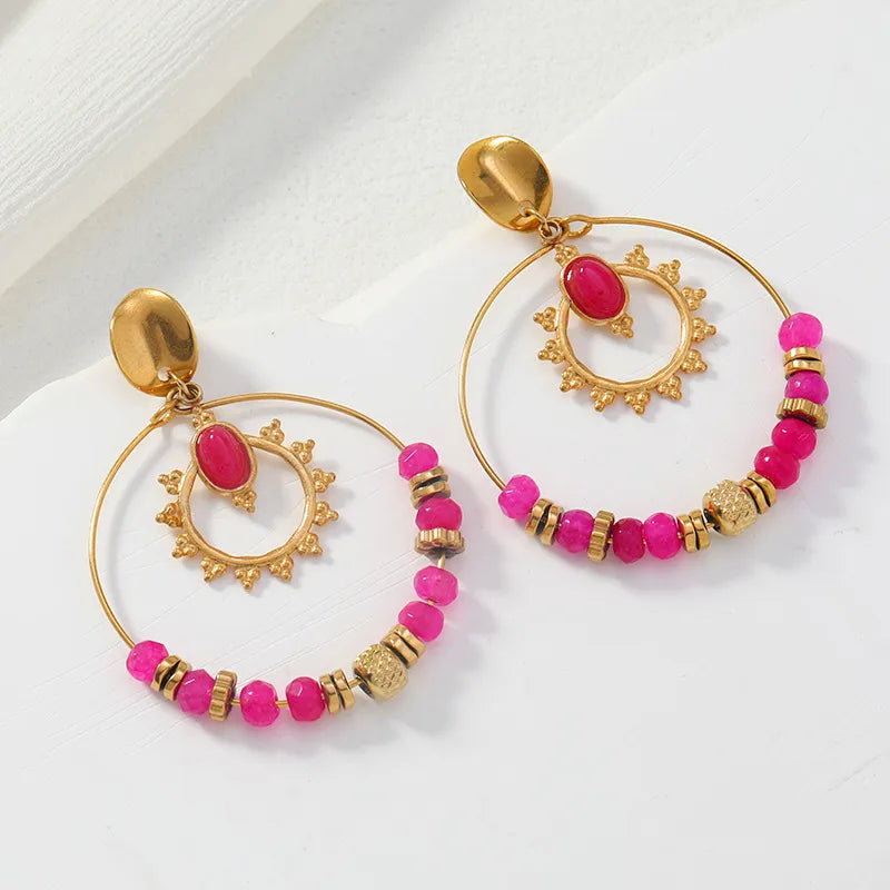 Boucles d'oreilles JASMINE - Rose