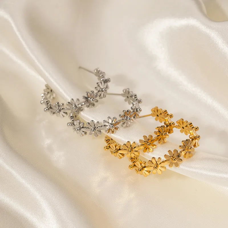 Créoles Fleuri Argenté