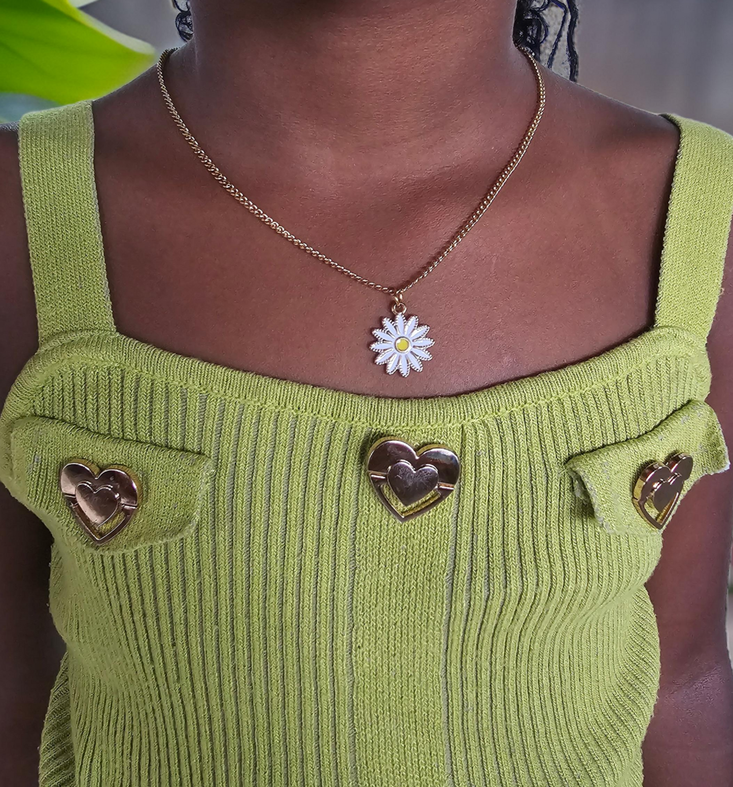 Collier marguerite Blanc - Fillettes/ados
