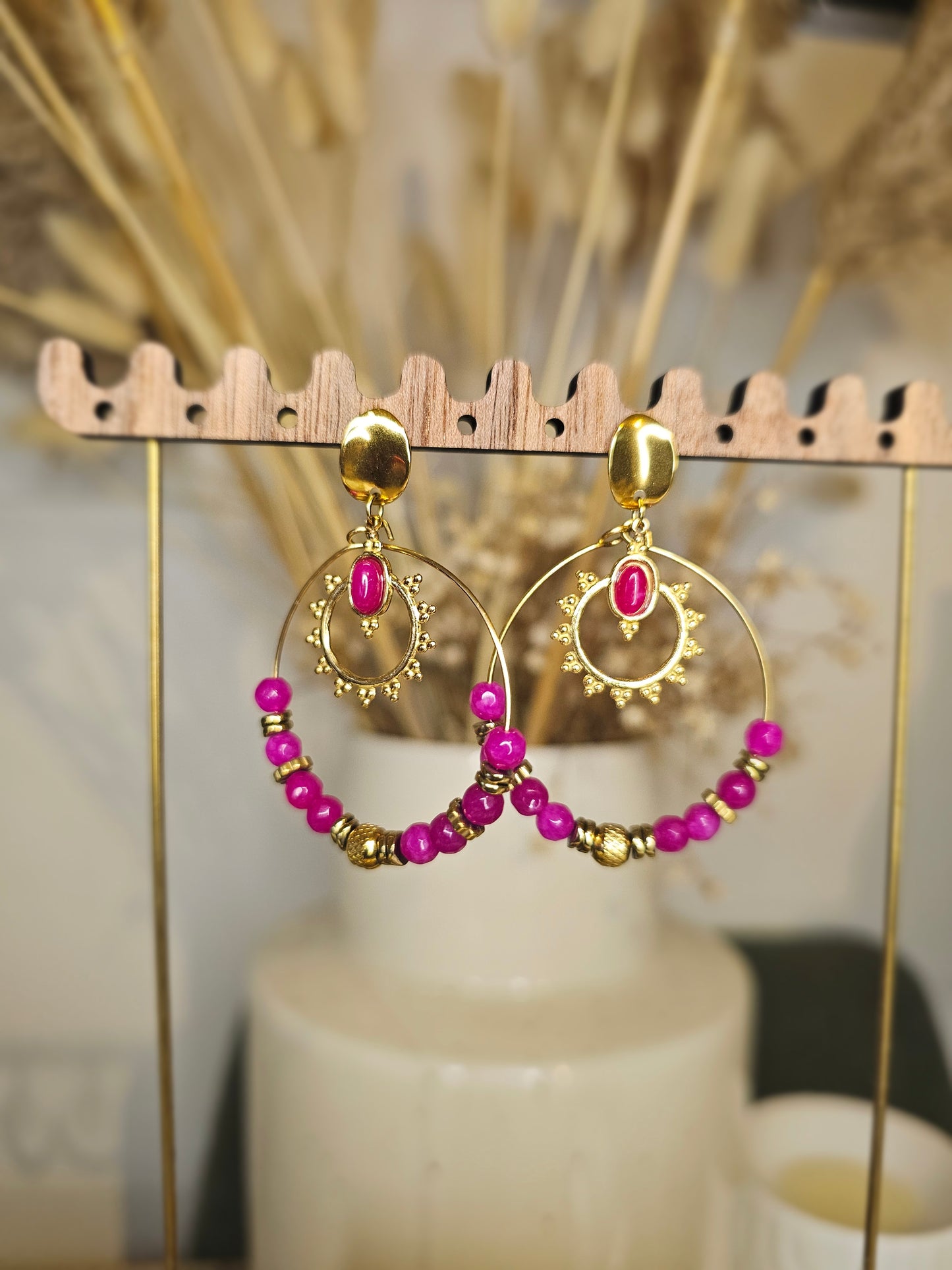 Boucles d'oreilles JASMINE - Rose