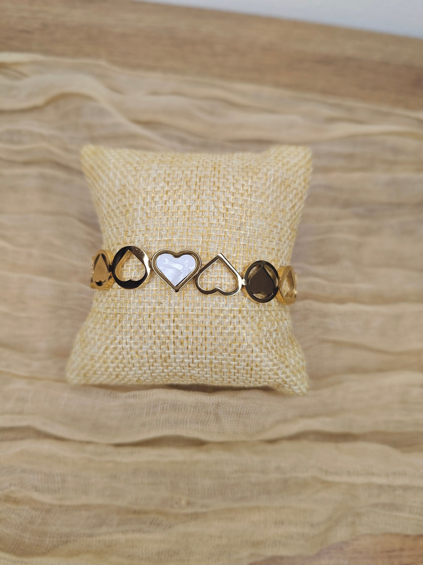 Bracelet Cœur Blanc