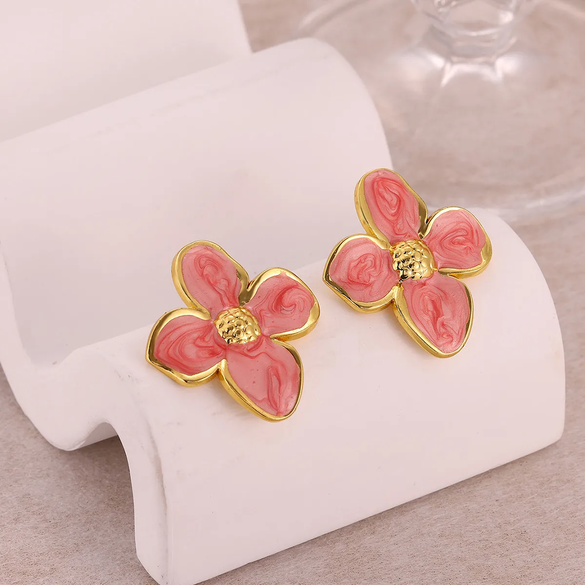 Boucles d'oreilles Flora Rose