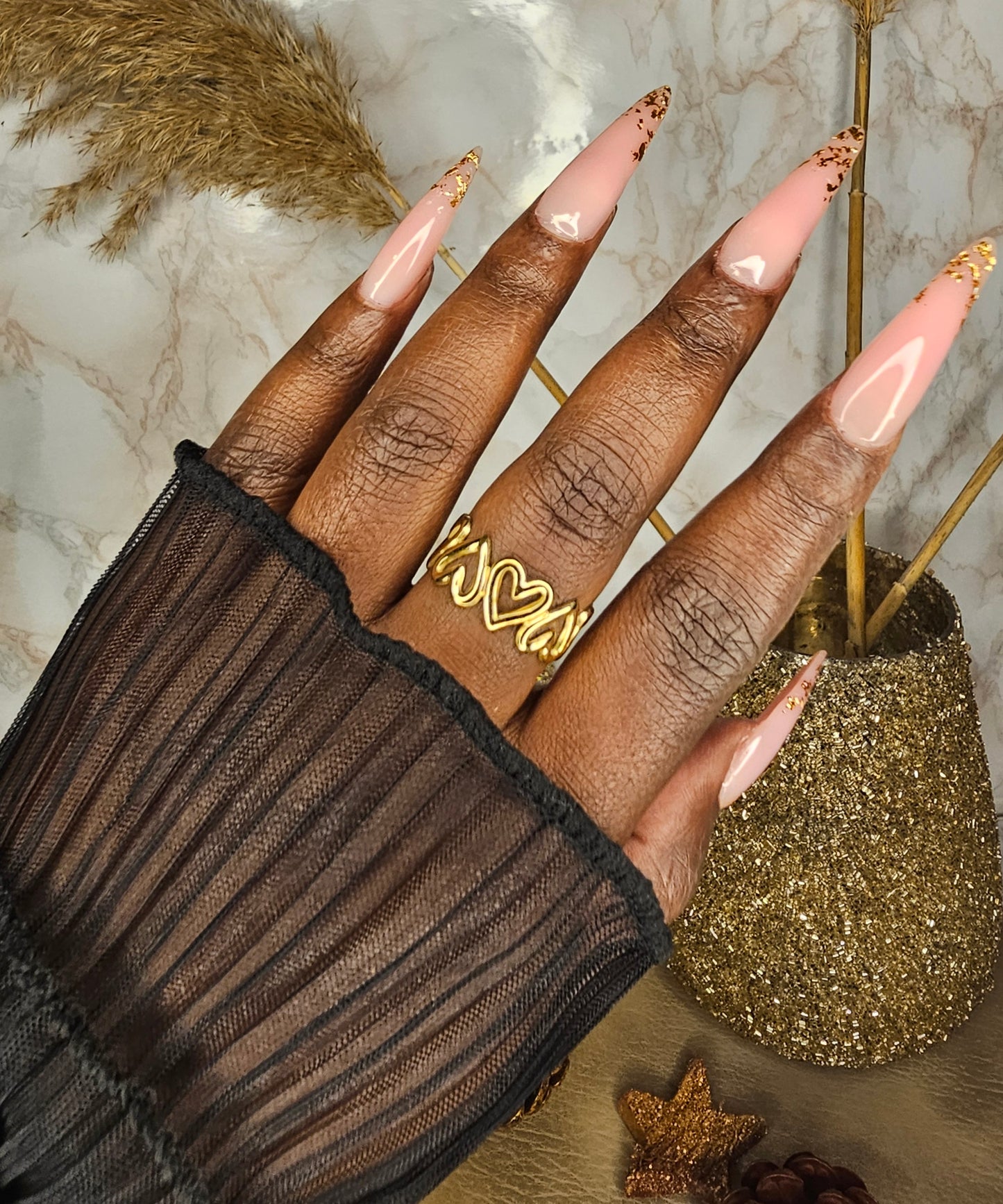 Bague love doré