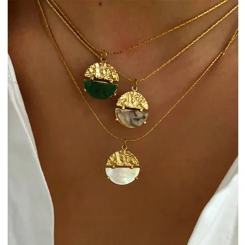 Collier Maë - Pierre naturelle en pierre de lune