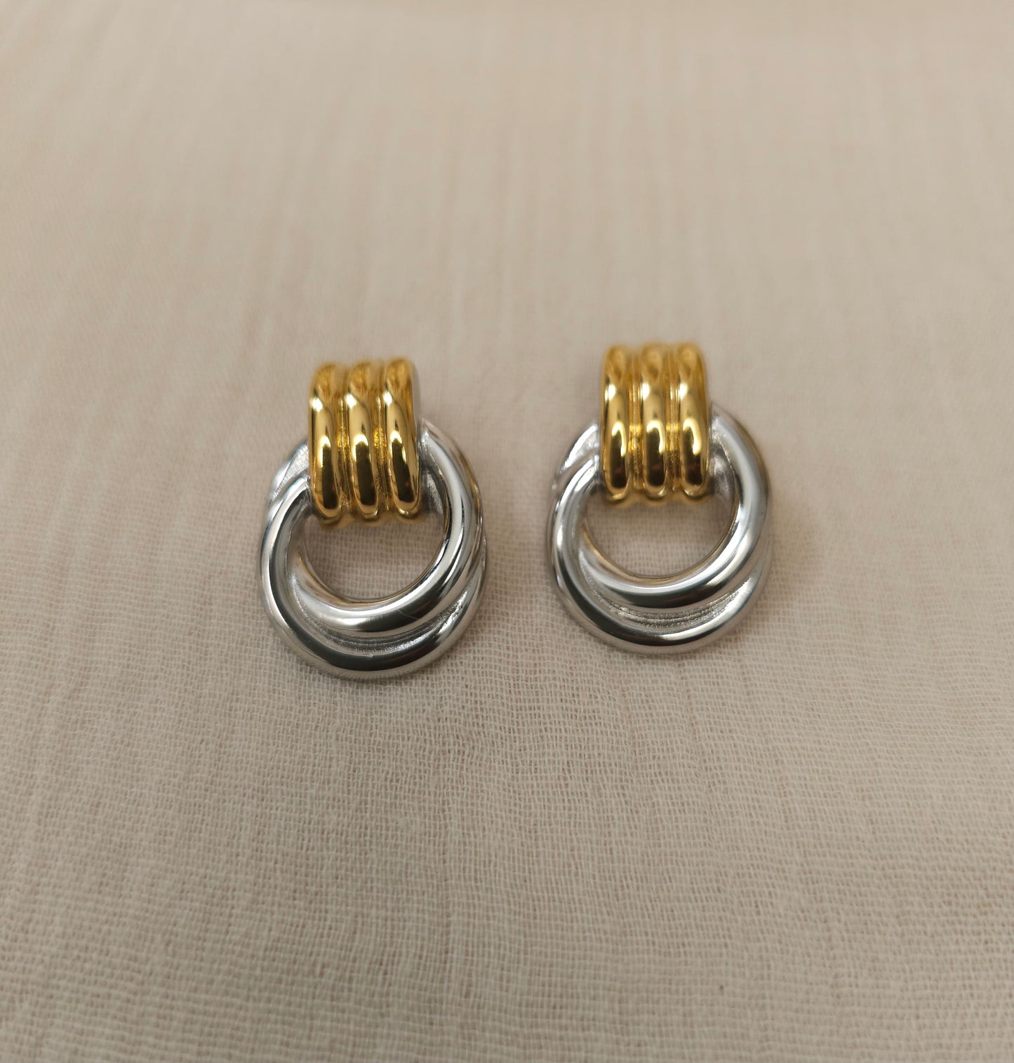 Boucles d'oreilles bicolore Teyna
