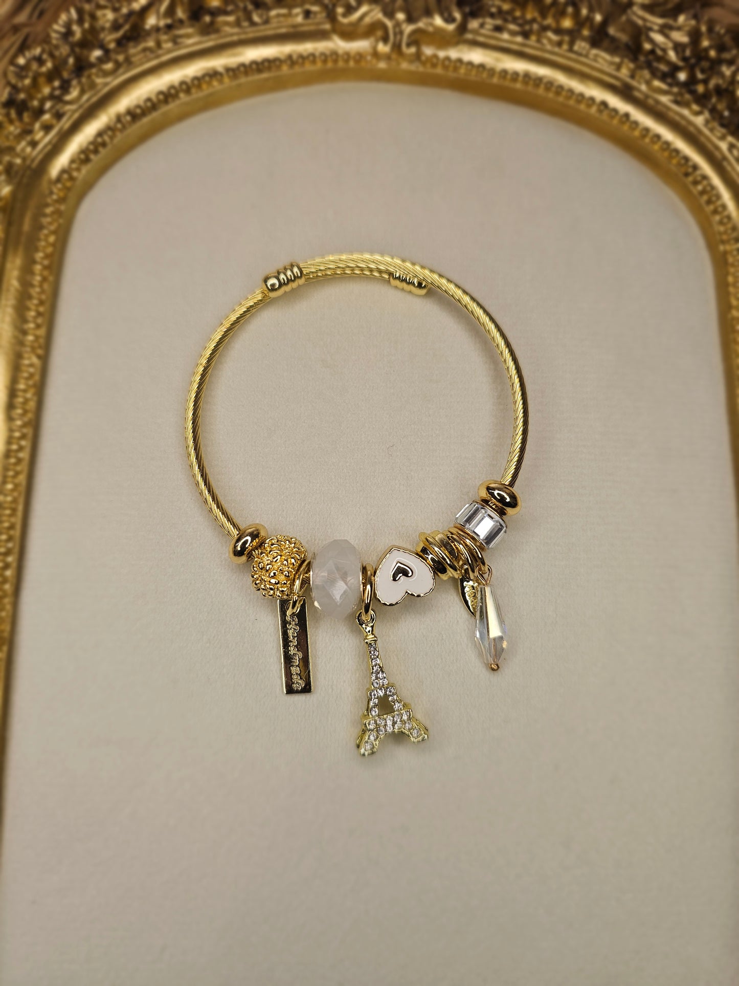 Bracelet charm's PARIS Blanc