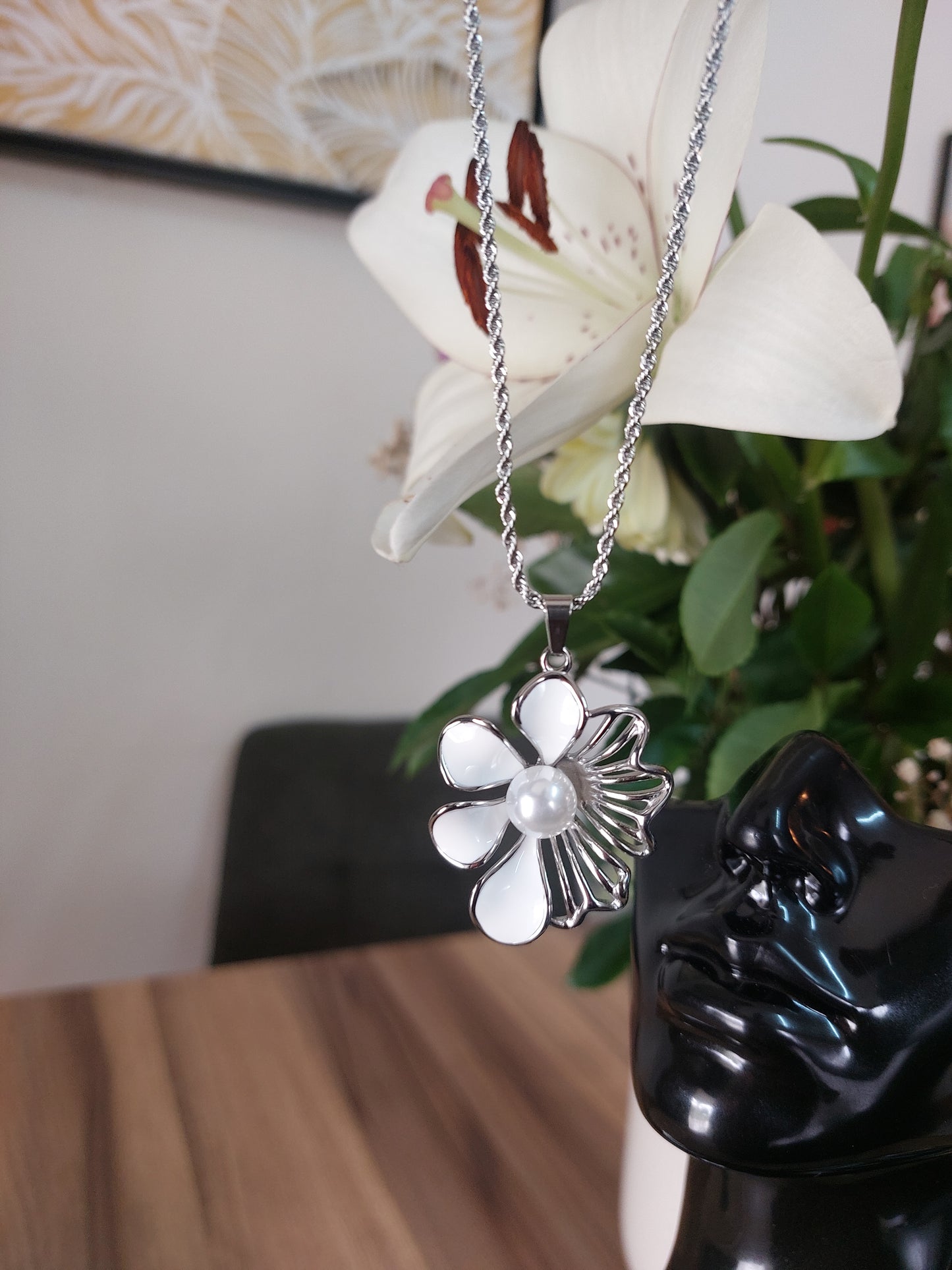 Collier PERLE argenté