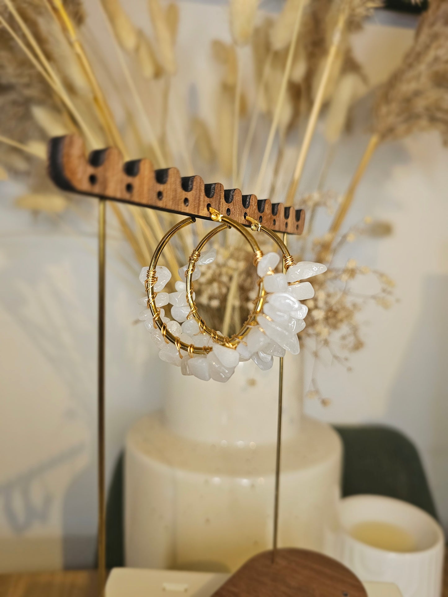 Boucles d'oreilles - Blanc crystal