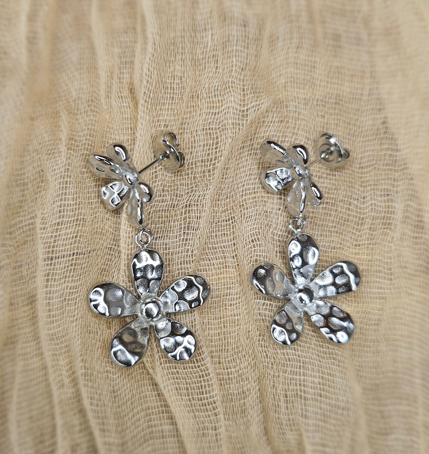 Boucles d'oreilles FLORIA argenté