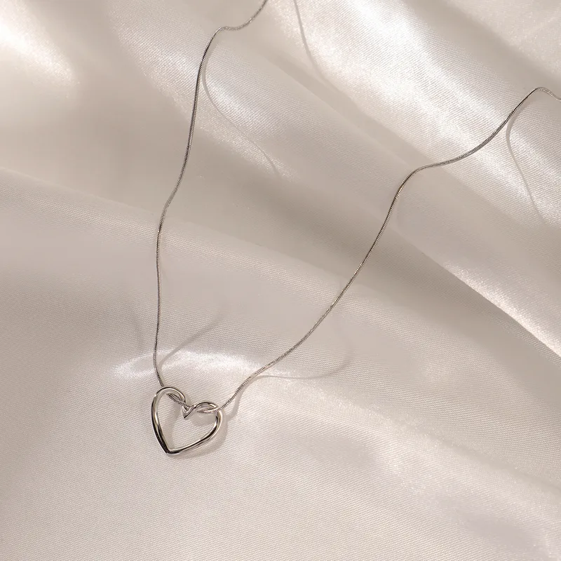 Collier cœur argenté 🤍