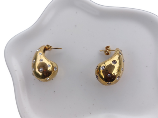 Boucles d'oreilles DROP strass