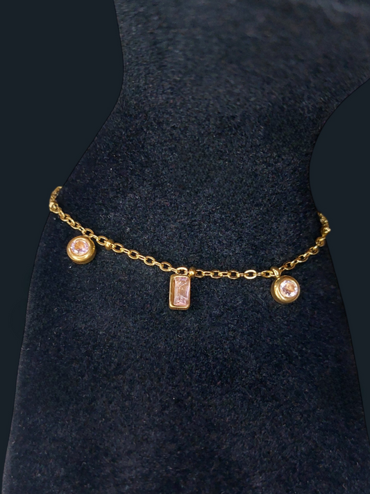 Bracelet Rose Pétillante 18K