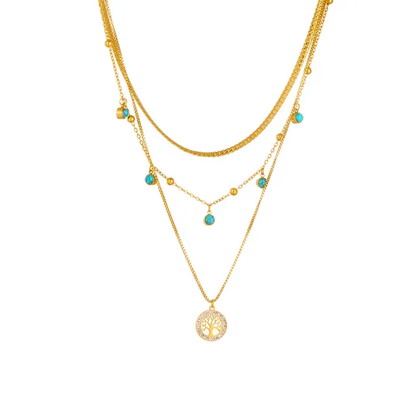 Collier Arbre de vie - TURQUOISE