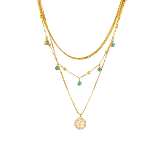 Collier Arbre de vie - TURQUOISE