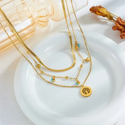 Collier Arbre de vie - TURQUOISE