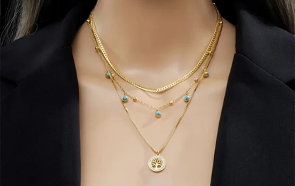 Collier Arbre de vie - TURQUOISE