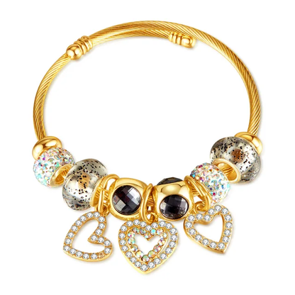 Bracelet charm's Gold & Black