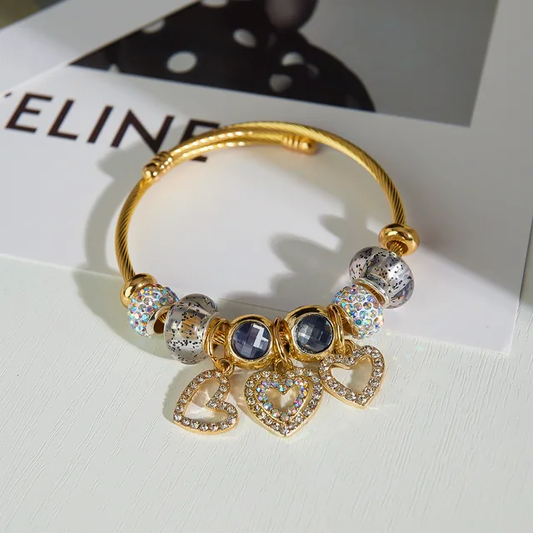 Bracelet charm's Gold & Black