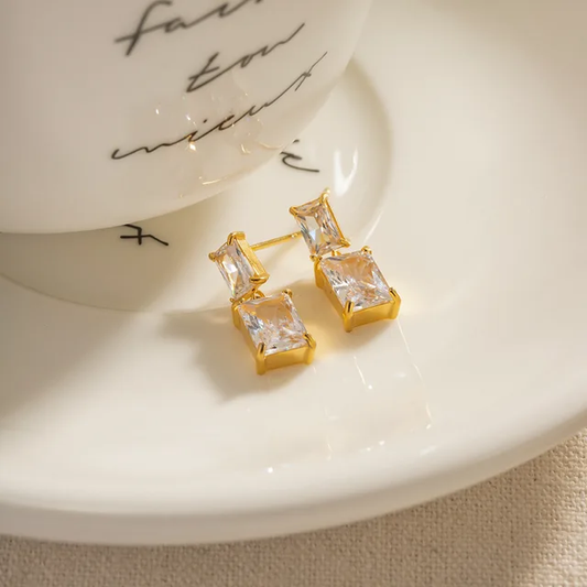 Boucles d'oreilles NORA plaqué or