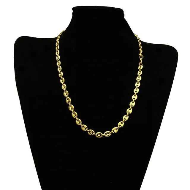 Collier graine de café doré - Homme