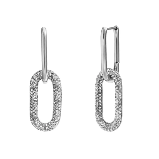 Boucles d'oreilles LYN argenté
