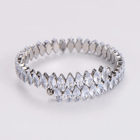 Bracelet scintillant argenté