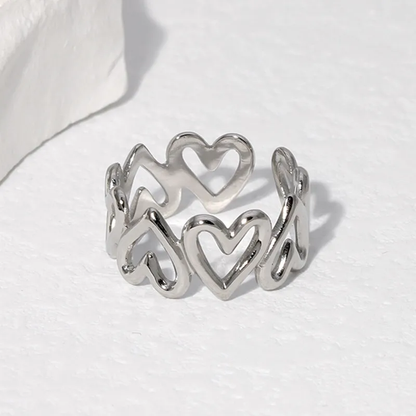 Bague love argenté