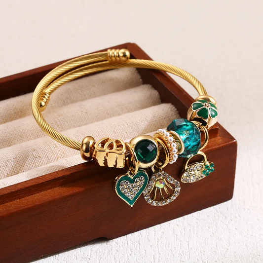 Bracelet charm's Gold&Coquille