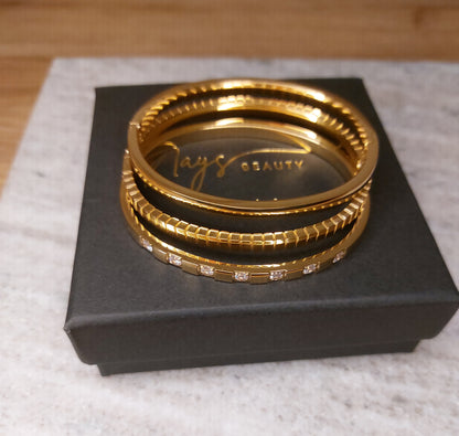 LOT de 3 bracelets plaqué or