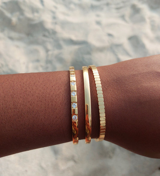LOT de 3 bracelets plaqué or