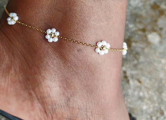 Chaine de cheville Marguerite