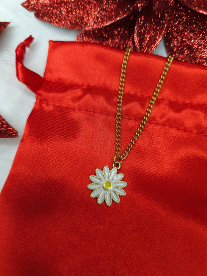 Collier marguerite Blanc - Fillettes/ados