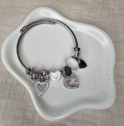 Bracelet charm's Silver&Love