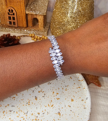 Bracelet scintillant argenté