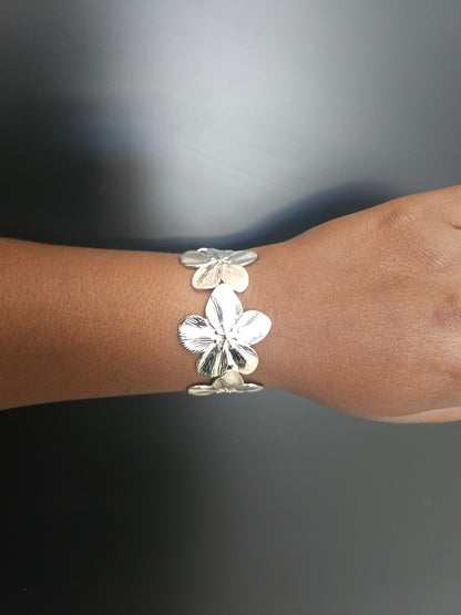 Bracelet Flor argenté