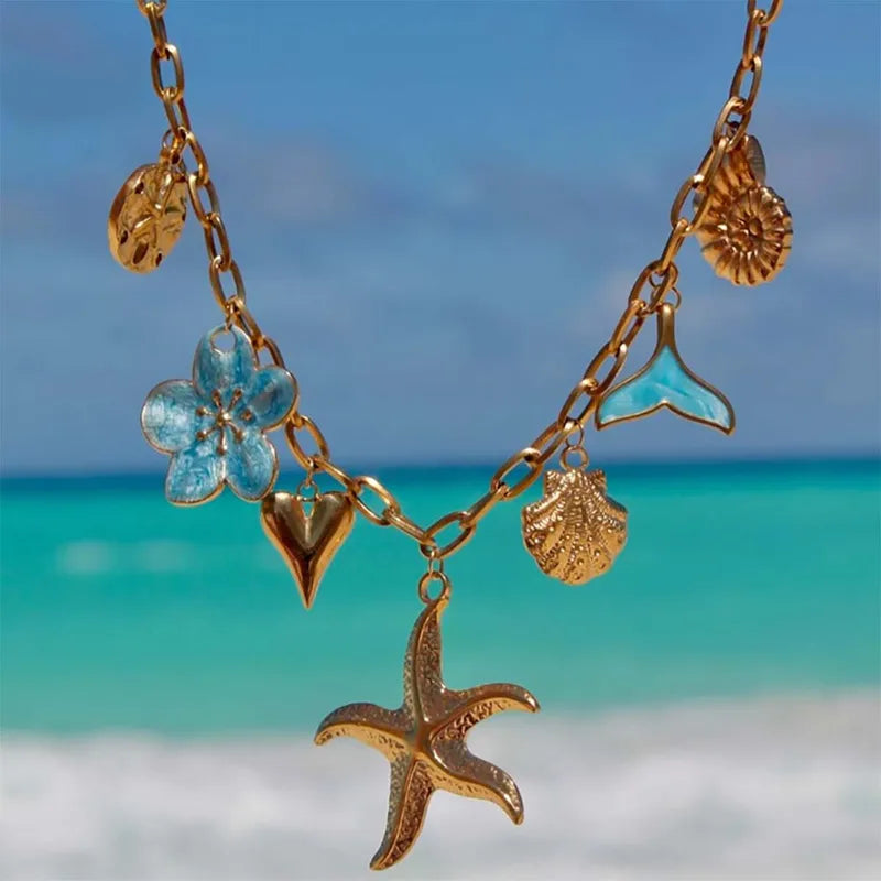 Collier charm's Plage