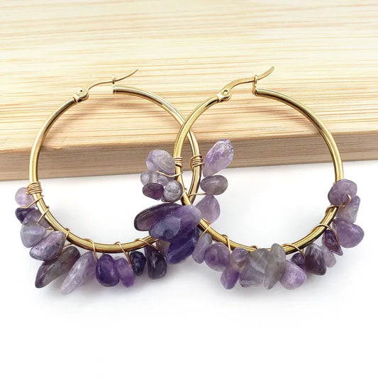 Boucles d'oreilles - Améthyste