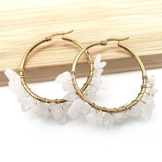 Boucles d'oreilles - Blanc crystal
